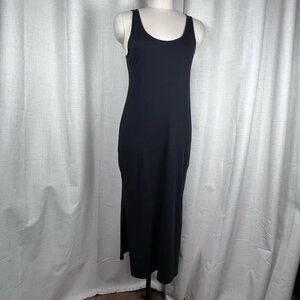 J. Crew Black Scoop Neck Sleeveless Maxi Dress